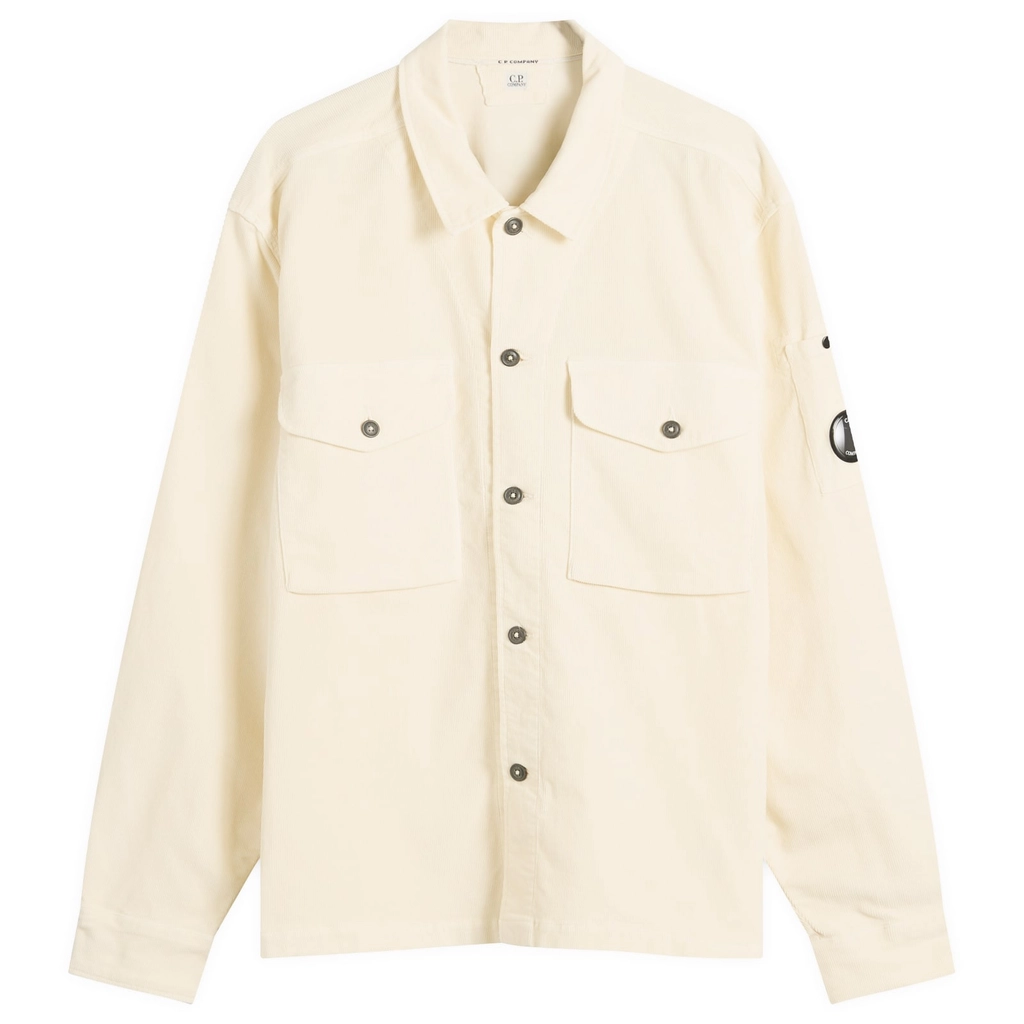 CP Company Men's Corduroy Overshirt Pistachio Shell